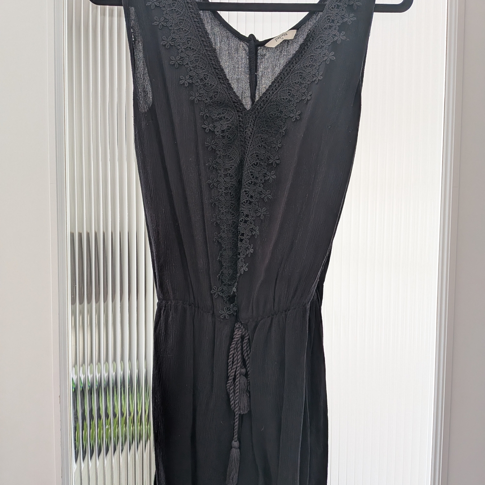 Papaya Black Sheer Top